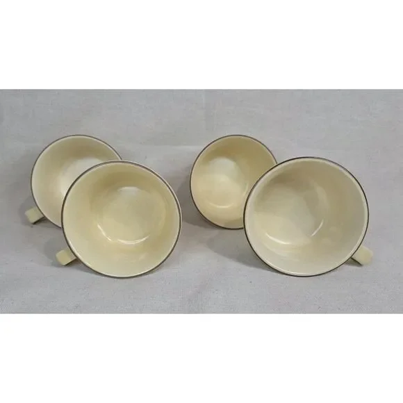 VTG Pfaltzgraff Village | Cups with Saucers | Set of 4 | Stoneware | 1970s Mark - Picture 4 of 12